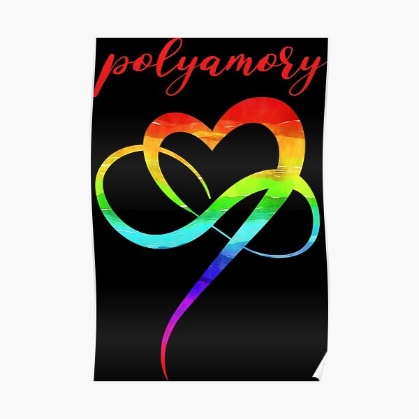 LGBTQ Homo Love Polyamory Infinity Heart Poster RB0403 product Offical polyamory flag Merch