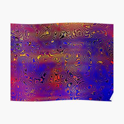 Polyamory Pride Shiny Abstract Circuitry Whorls Poster RB0403 product Offical polyamory flag Merch