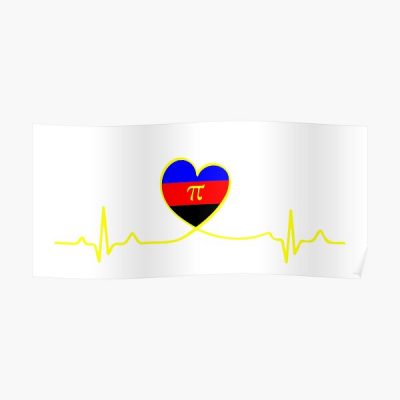 Polyamory Heartbeat Poster RB0403 product Offical polyamory flag Merch