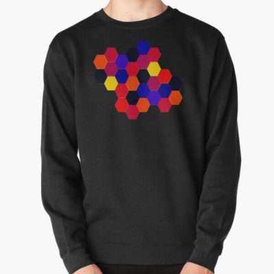 Polyamory Pride Large Clustered Hexagons Pullover Sweatshirt RB0403 product Offical polyamory flag Merch
