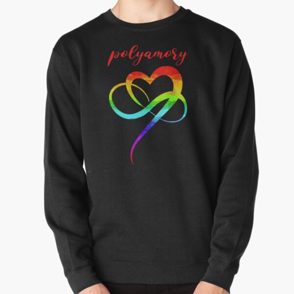 LGBTQ Homo Love Polyamory Infinity Heart Pullover Sweatshirt RB0403 product Offical polyamory flag Merch