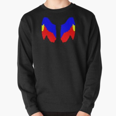 Angel Bird Wings in Polyamorous Pride Flag Colors Pullover Sweatshirt RB0403 product Offical polyamory flag Merch