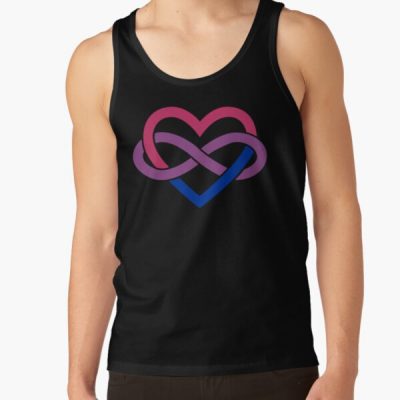 Bisexual Polyamory Infinity Heart (Black) Tank Top RB0403 product Offical polyamory flag Merch