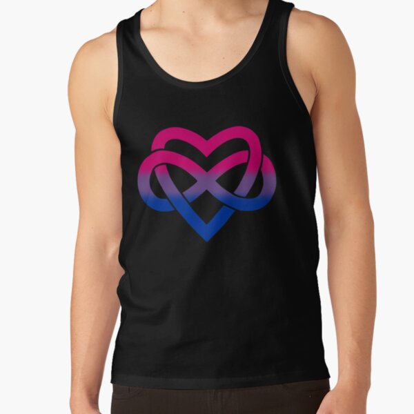 Bisexual Polyamory Inifinity Heart (black) Tank Top RB0403 product Offical polyamory flag Merch