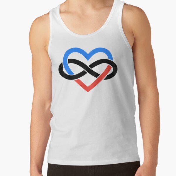 Polyamory Infinity Heart (White) Tank Top RB0403 product Offical polyamory flag Merch