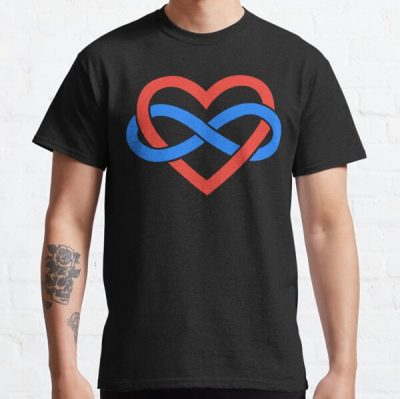 Polyamory Infinity Heart (Black) Classic T-Shirt RB0403 product Offical polyamory flag Merch