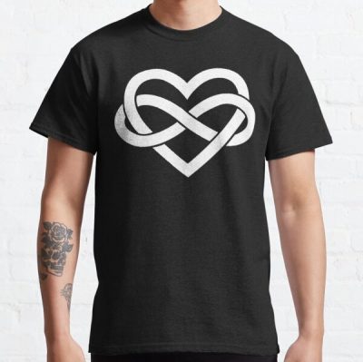 White Polyamory Infinity Heart Classic T-Shirt RB0403 product Offical polyamory flag Merch