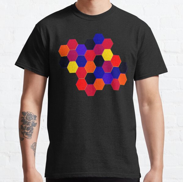 Polyamory Pride Large Clustered Hexagons Classic T-Shirt RB0403 product Offical polyamory flag Merch