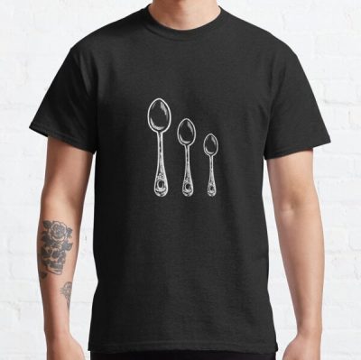 Throuple middle spoon polyamory black Classic T-Shirt RB0403 product Offical polyamory flag Merch