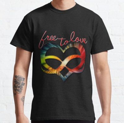Free to Love - Polyamory Symbol Classic T-Shirt RB0403 product Offical polyamory flag Merch