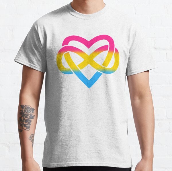Pansexual Polyamory Inifinity Heart (white) Classic T-Shirt RB0403 product Offical polyamory flag Merch