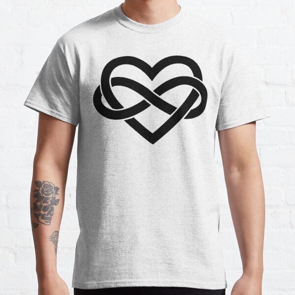 Black Polyamory Infinity Heart Classic T-Shirt RB0403 product Offical polyamory flag Merch