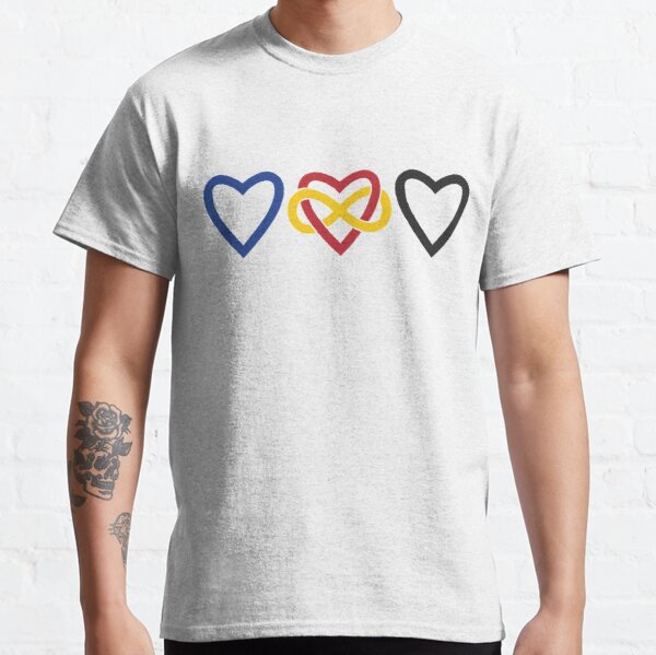 Polyamory Infinity Hearts (horizontal) Classic T-Shirt RB0403 product Offical polyamory flag Merch
