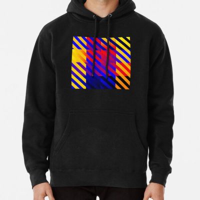 Polyamory Pride Diagonal Stripes Colored Checkerboard Pattern Pullover Hoodie RB0403 product Offical polyamory flag Merch