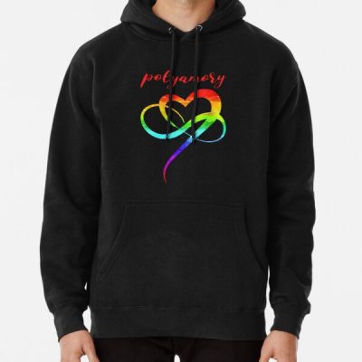 LGBTQ Homo Love Polyamory Infinity Heart Pullover Hoodie RB0403 product Offical polyamory flag Merch