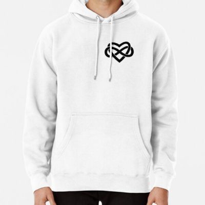 Subtle Polyamory Infinity Heart (black) Pullover Hoodie RB0403 product Offical polyamory flag Merch
