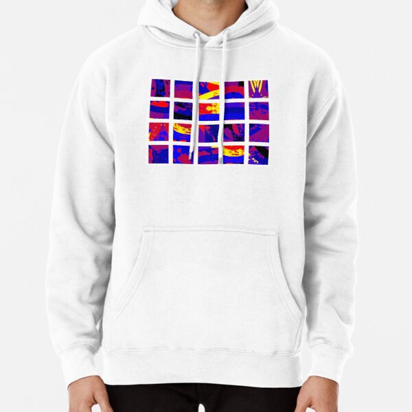 Polyamory Pride Abstract Paint Squares Collage Pullover Hoodie RB0403 product Offical polyamory flag Merch