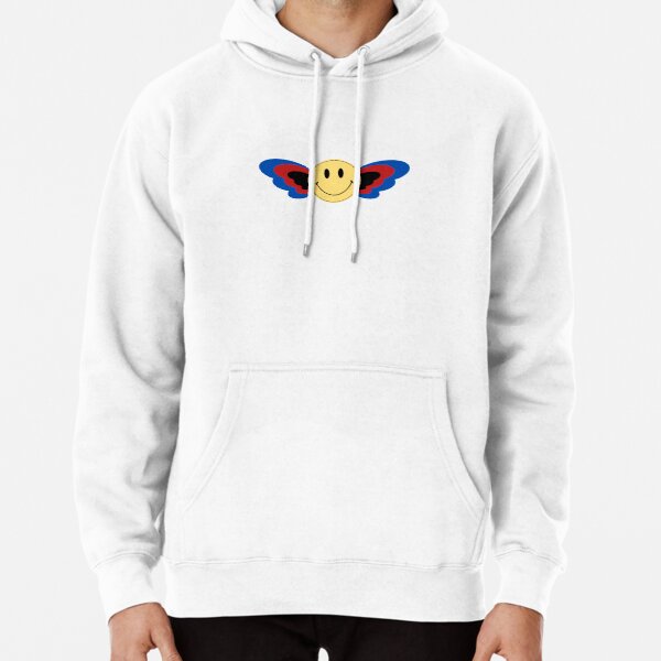 Subtle Polyamorous Pride Smiley Face With Wings, Discreet VSCO Polyamory Pride Flag, Subtle Poly Pride, LGBT Pullover Hoodie RB0403 product Offical polyamory flag Merch