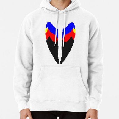 Angel Bird Wings in Polyamorous Pride Flag Colors Pullover Hoodie RB0403 product Offical polyamory flag Merch