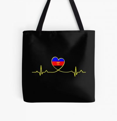 Polyamory Heartbeat All Over Print Tote Bag RB0403 product Offical polyamory flag Merch
