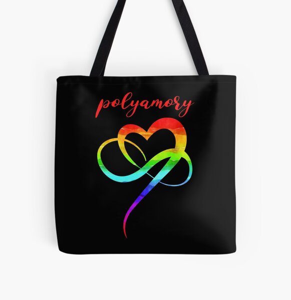 LGBTQ Homo Love Polyamory Infinity Heart All Over Print Tote Bag RB0403 product Offical polyamory flag Merch