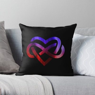 Polyamory Infinity Heart Throw Pillow RB0403 product Offical polyamory flag Merch