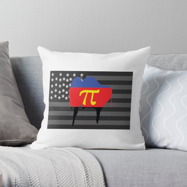 Gray Out Polyamory Wyoming Pride Throw Pillow RB0403 product Offical polyamory flag Merch