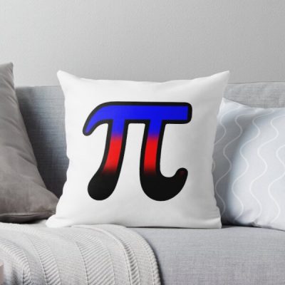 Pi Symbol (White-Polyamory) Throw Pillow RB0403 product Offical polyamory flag Merch