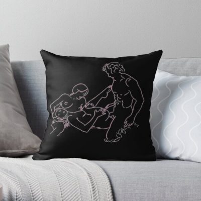 A Passionate Throuple | Triad | Threesome | Polyamory Throw Pillow RB0403 product Offical polyamory flag Merch