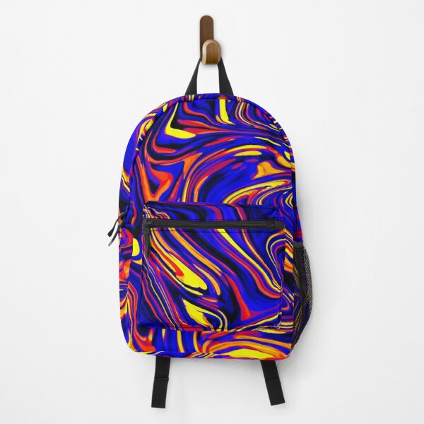 Polyamory Pride Abstract Wildly Swirled Paint Backpack RB0403 product Offical polyamory flag Merch