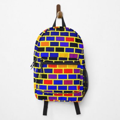 Polyamory Pride Simple Colored Brick Pattern Backpack RB0403 product Offical polyamory flag Merch