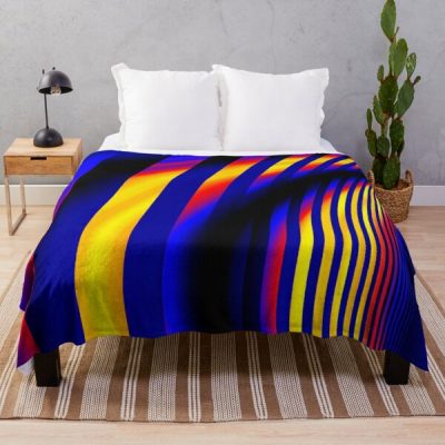 Polyamory Pride Shiny Curved Dimensional Stripes Throw Blanket RB0403 product Offical polyamory flag Merch