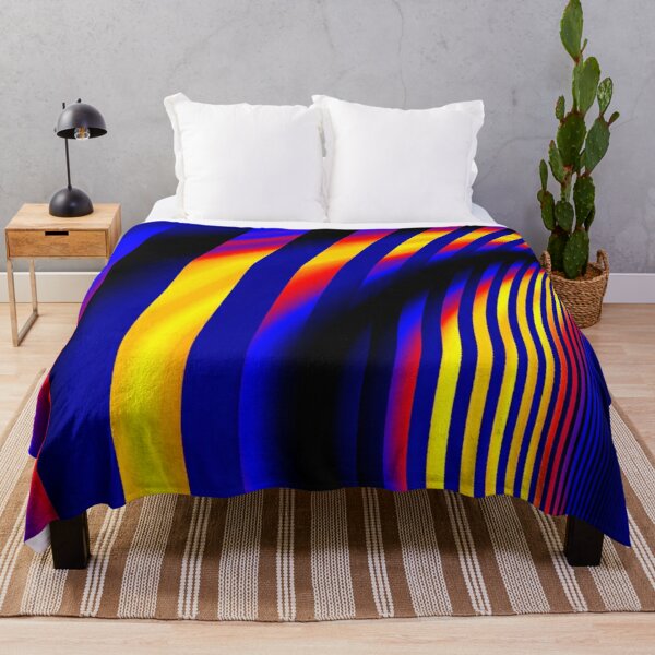 Polyamory Pride Shiny Curved Dimensional Stripes Throw Blanket RB0403 product Offical polyamory flag Merch