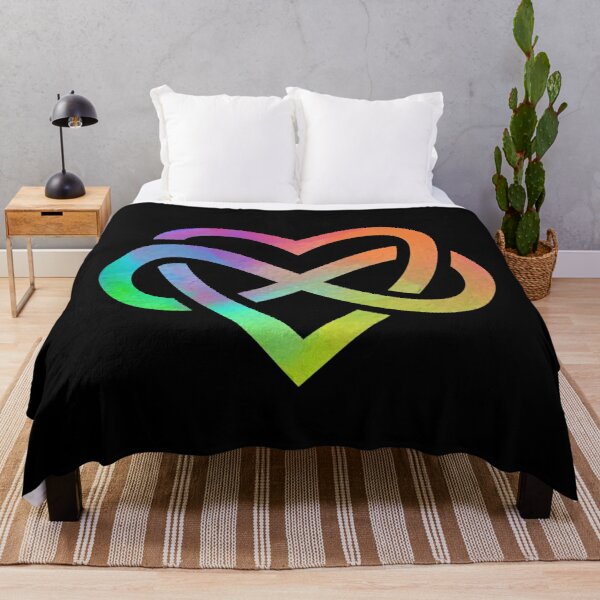 Polyamory Infinity Heart Symbol Neverending Love LGBT Gift Throw Blanket RB0403 product Offical polyamory flag Merch