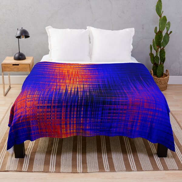 Polyamory Pride Blurred Woven Crosshatched Lines Throw Blanket RB0403 product Offical polyamory flag Merch