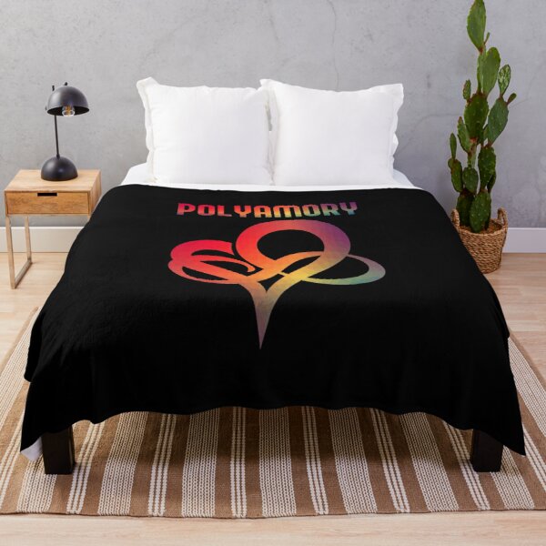 Infinity Heart Polyamory Throw Blanket RB0403 product Offical polyamory flag Merch