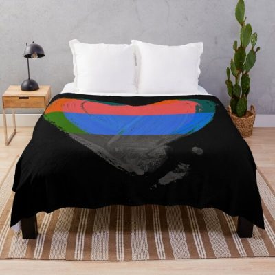 POLYAMORY | POLY HEART <3 Throw Blanket RB0403 product Offical polyamory flag Merch