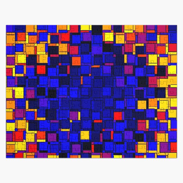 Polyamory Pride Abstract Overlapping Varied Cubes Jigsaw Puzzle RB0403 product Offical polyamory flag Merch