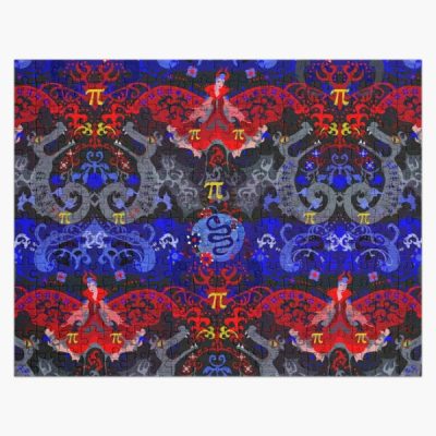 Polyamory Dragon Damask -- Polyamorous Pride Flag Colors Jigsaw Puzzle RB0403 product Offical polyamory flag Merch