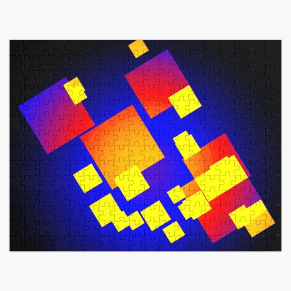 Polyamory Pride Floating Shining Squares Jigsaw Puzzle RB0403 product Offical polyamory flag Merch