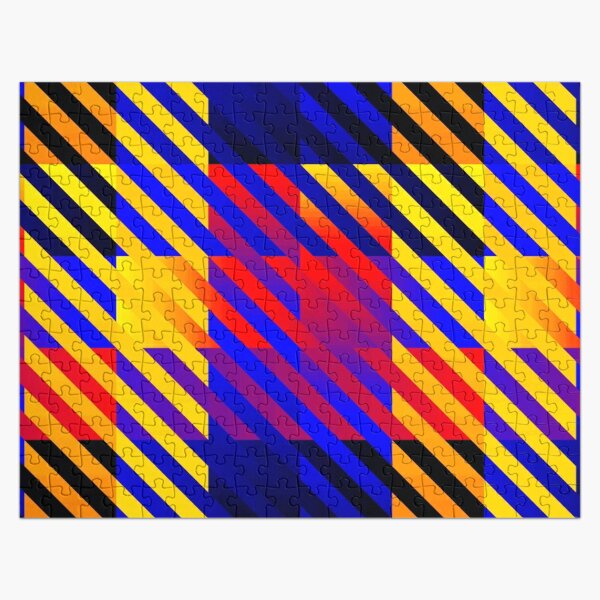 Polyamory Pride Diagonal Stripes Colored Checkerboard Pattern Jigsaw Puzzle RB0403 product Offical polyamory flag Merch