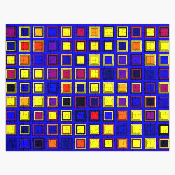 Polyamory Pride Stacked Squares Grid Jigsaw Puzzle RB0403 product Offical polyamory flag Merch