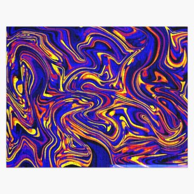 Polyamory Pride Abstract Wildly Swirled Paint Jigsaw Puzzle RB0403 product Offical polyamory flag Merch