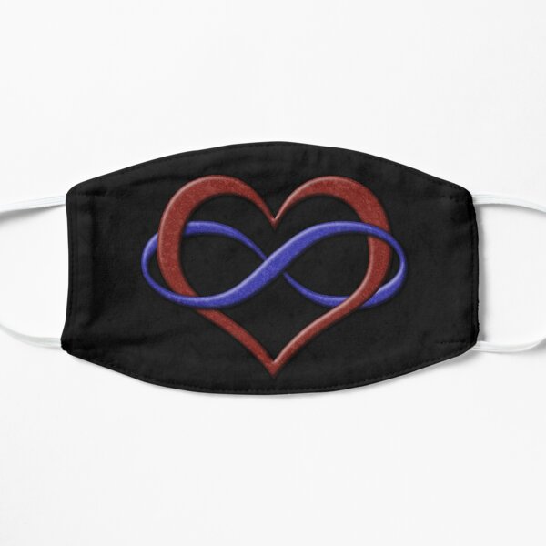 Polyamory Pride Infinity Heart Flat Mask RB0403 product Offical polyamory flag Merch