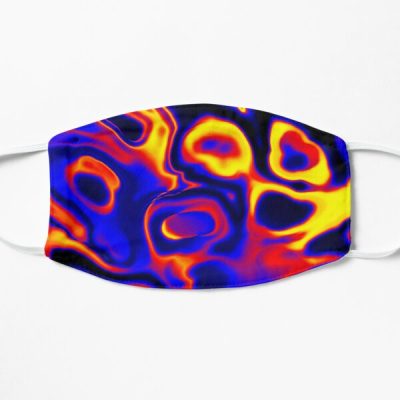 Polyamory Pride Abstract Swirled Spilled Paint Flat Mask RB0403 product Offical polyamory flag Merch