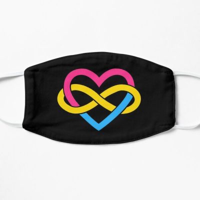 Pansexual Polyamory Infinity Heart (Black) Flat Mask RB0403 product Offical polyamory flag Merch