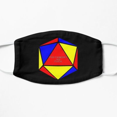 Polyamory Pride d20 Flat Mask RB0403 product Offical polyamory flag Merch