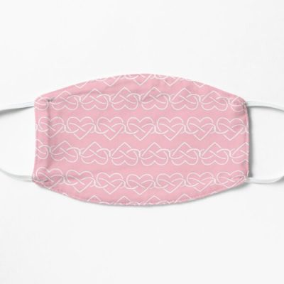 Polyamory Infinity Hearts Chain (Pink) Flat Mask RB0403 product Offical polyamory flag Merch