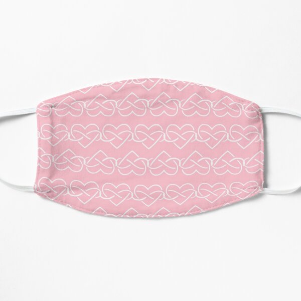 Polyamory Infinity Hearts Chain (Pink) Flat Mask RB0403 product Offical polyamory flag Merch